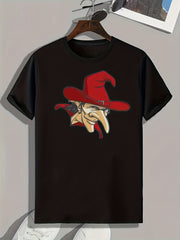 Clown Print Men's Graphic T-shirt for Summer