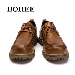 Men's Leather Classic Loafer Shoes Casual Outdoor Footwear