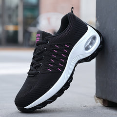 Women's Argyle Knit Running Shoes with Air Cushion