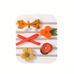 5-Piece Baby Girls Bowknot Headbands, Sweet Hair Accessories