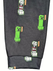 Boy's Pixel Monster Graphic Hoodie Breathable Hooded Sweatshirt