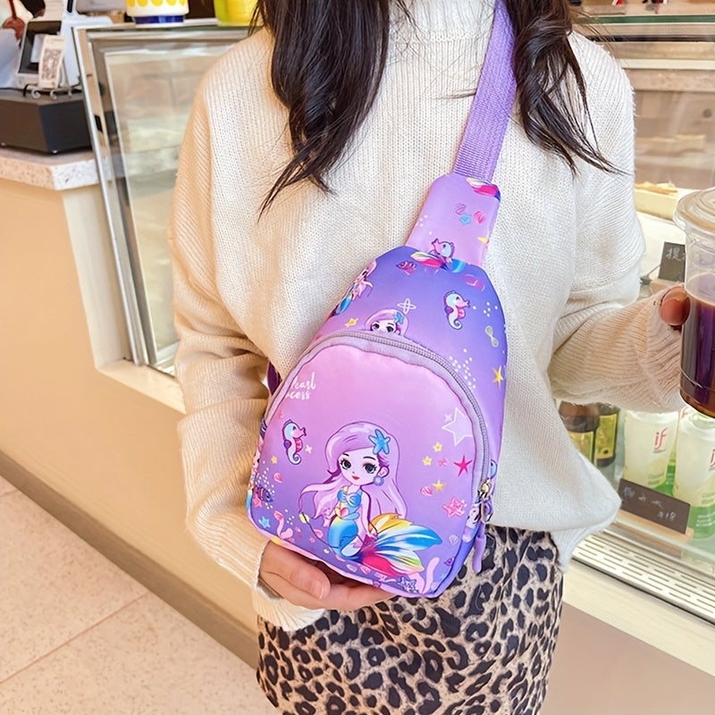 Canvas Crossbody Bag For Kids Mini Chest Pack Adjustable Strap