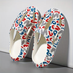 Men's/Women's Clogs Garden Shoes Lightweight Sandals Letter Print