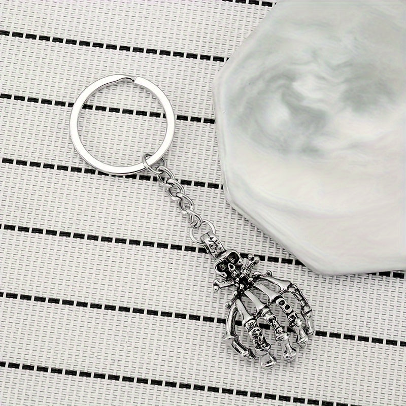 Skull Palm Keychain Keyring Halloween Gift Men Women