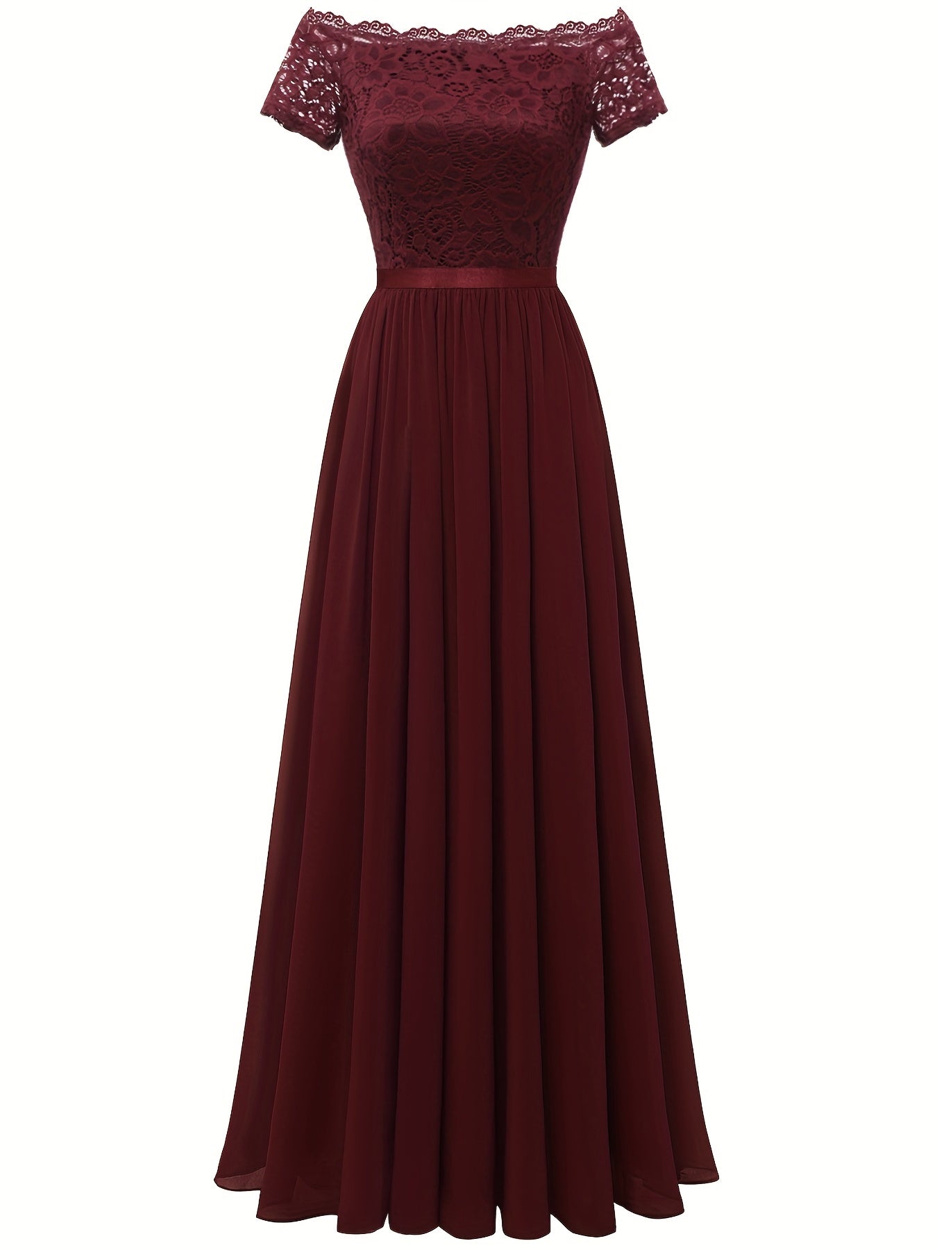 Cold Shoulder Lace Bridesmaid Dress Wedding Party Dress