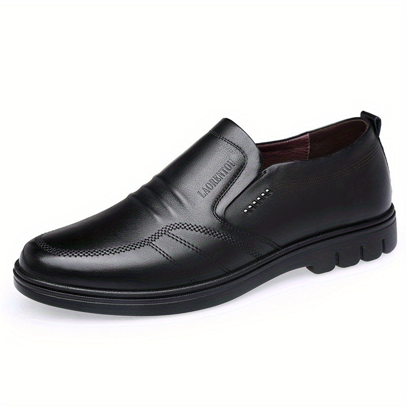 LAORENTOU Men's Leather Dress Shoes Slip On for Office