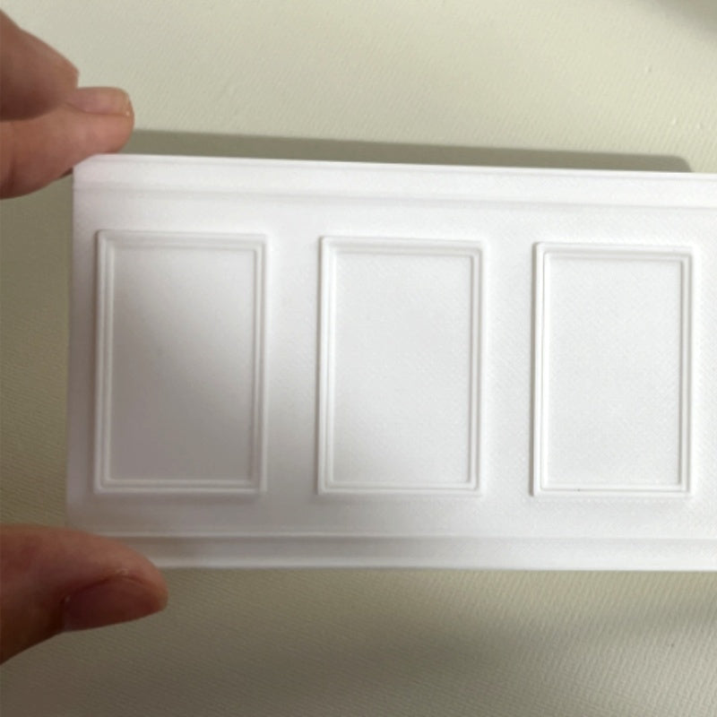 1:12 Scale Checkerboard Wainscoting 3D Wall Stickers for Dollhouses Model Homes