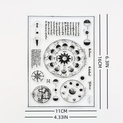 Cartoon Transparent Scrapbooking Stamp for Students Card Making
