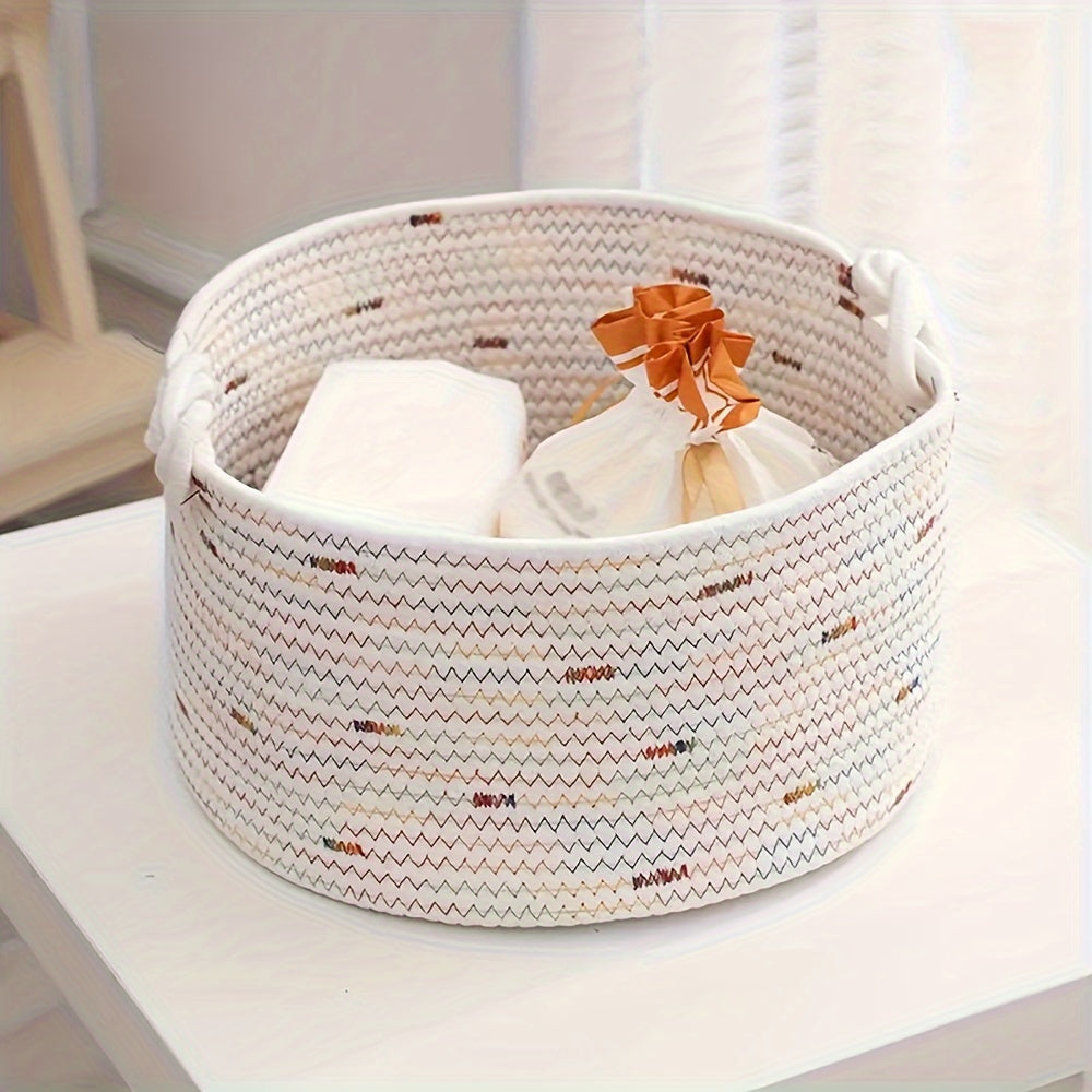 2pcs Woven Storage Baskets 29x17 Collapsible Organizer for Bedroom Bathroom