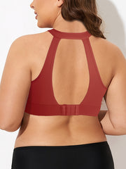 High Impact Yoga Fitness Bra with Mesh Cut Out Back