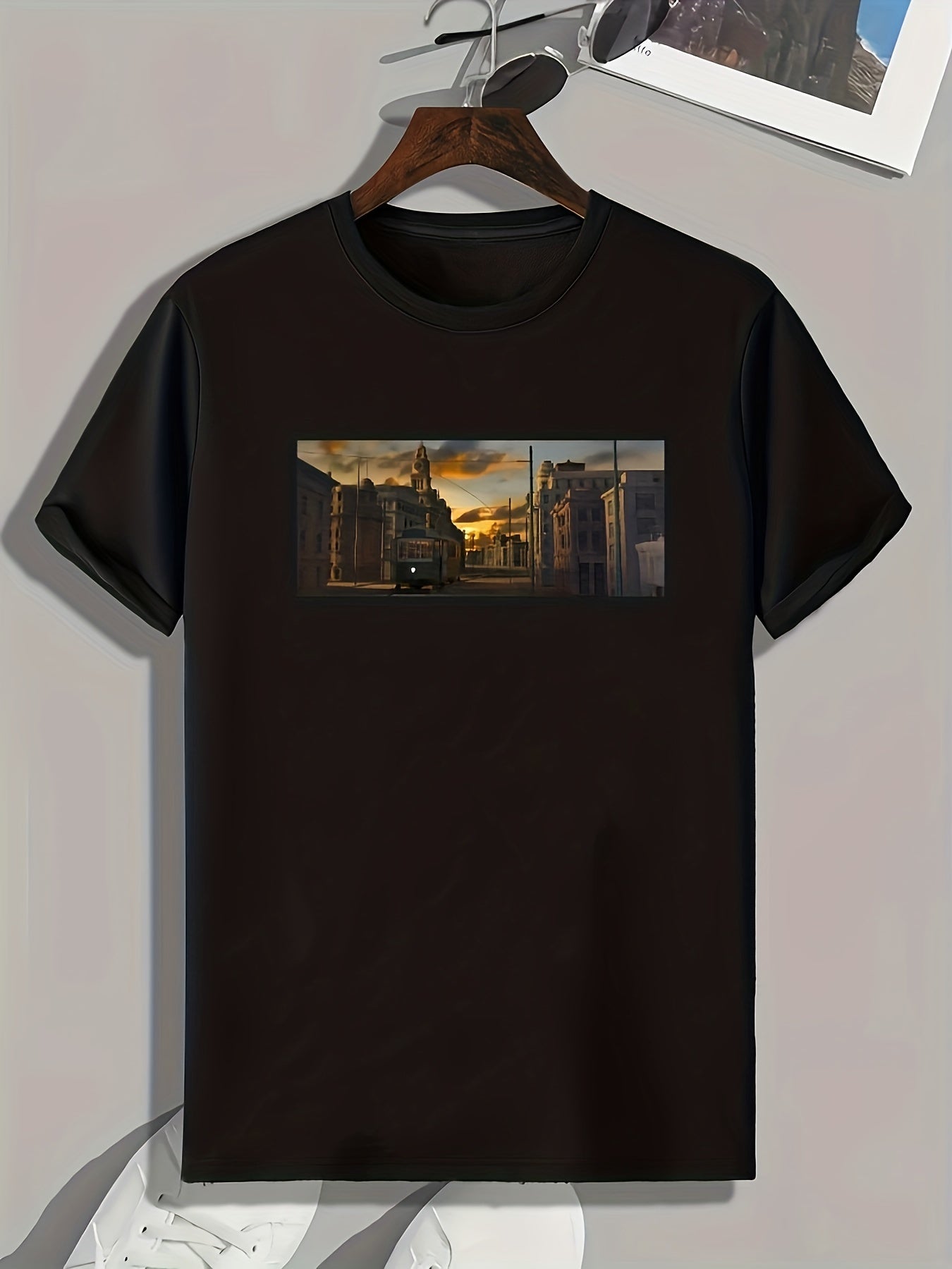 Street Painting Graphic Print Tee for Men