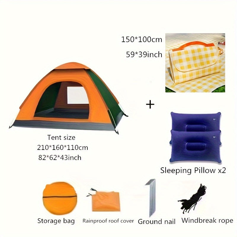 Portable Folding Tent Thickened Sunshade Rainproof Camping Travel Tents