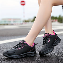 Women's Lightweight Chunky Sneakers Non Slip Lace Up Running Shoes