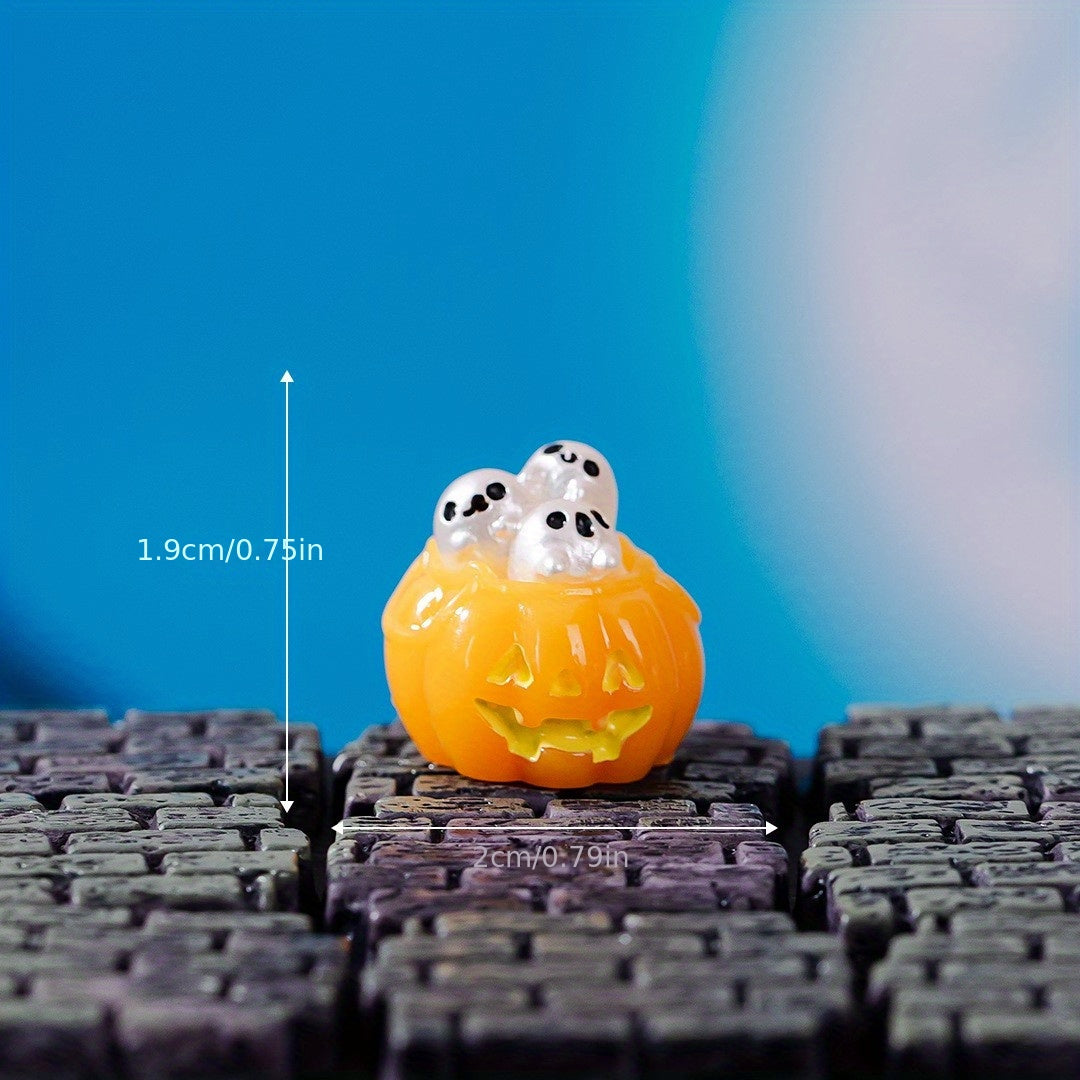Halloween Crystal Accessory Faceless Ghost Pumpkin Resin Trinket