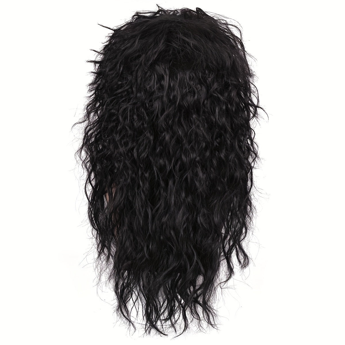 Men's 80s Style Long Curly Blonde Rocker Costume Wig
