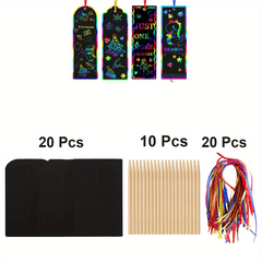 Rainbow Scratch Bookmarks Kit for Kids