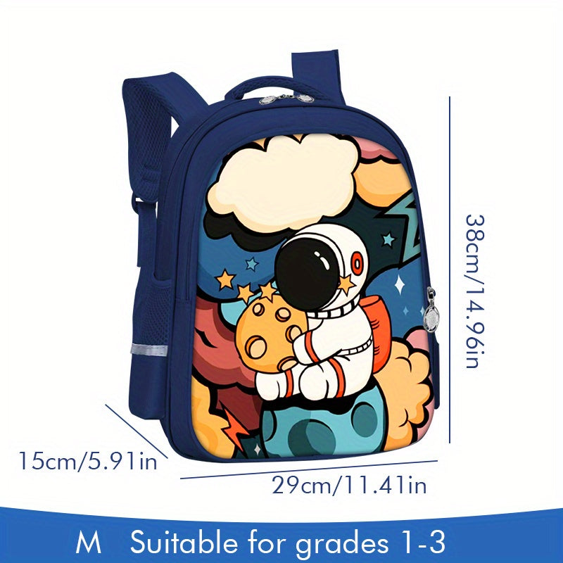 Cartoon Rocket Astronaut Schoolbag Laptop Backpack