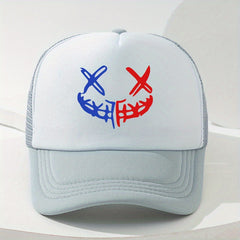 Hip Hop Cartoon Trucker Hat Block Face Printed Baseball Cap