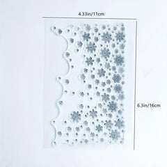 Snowflake Stamp Painting Tool DIY Scrapbook Decoration Silicone