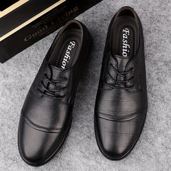 Men's Retro Leather Stitch Lace Up Dress Shoes
