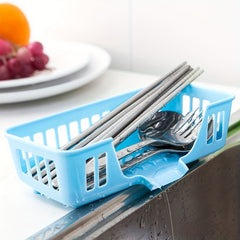 1pc Sponge Holder and Drain Rack for Organizing Kitchen