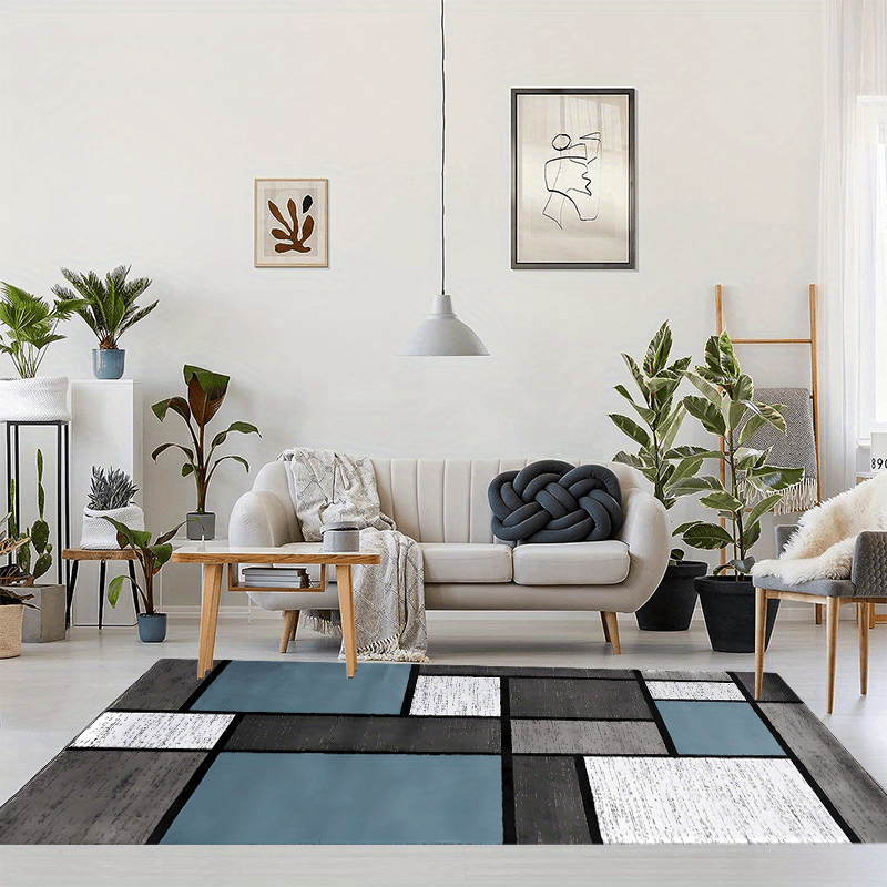 Washable Area Rug Large Square Non Slip Carpet for Home Interior Decor