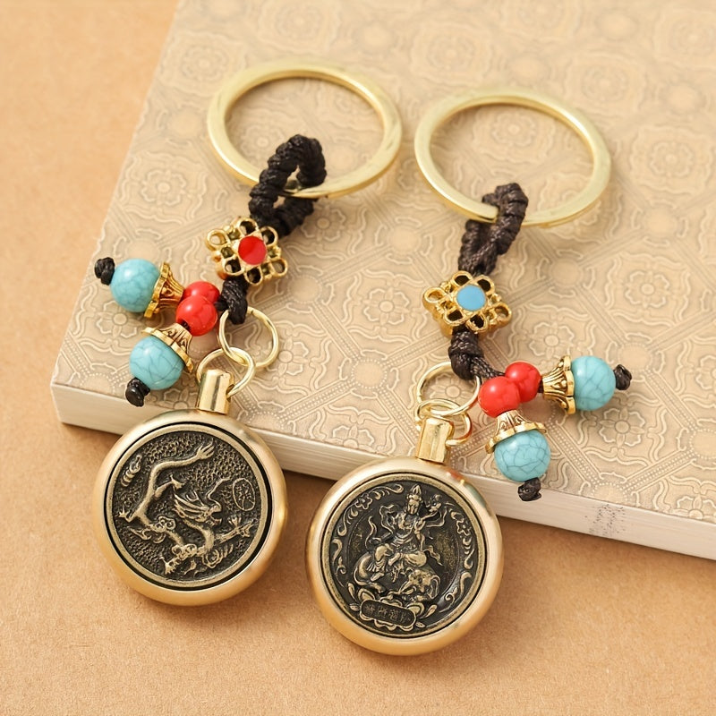 Chinese Knot & Zodiac Sign Charm Keychain for Good Luck