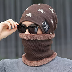 Youth Knitted Wool Hat Thick Warm Winter Cycling Hat