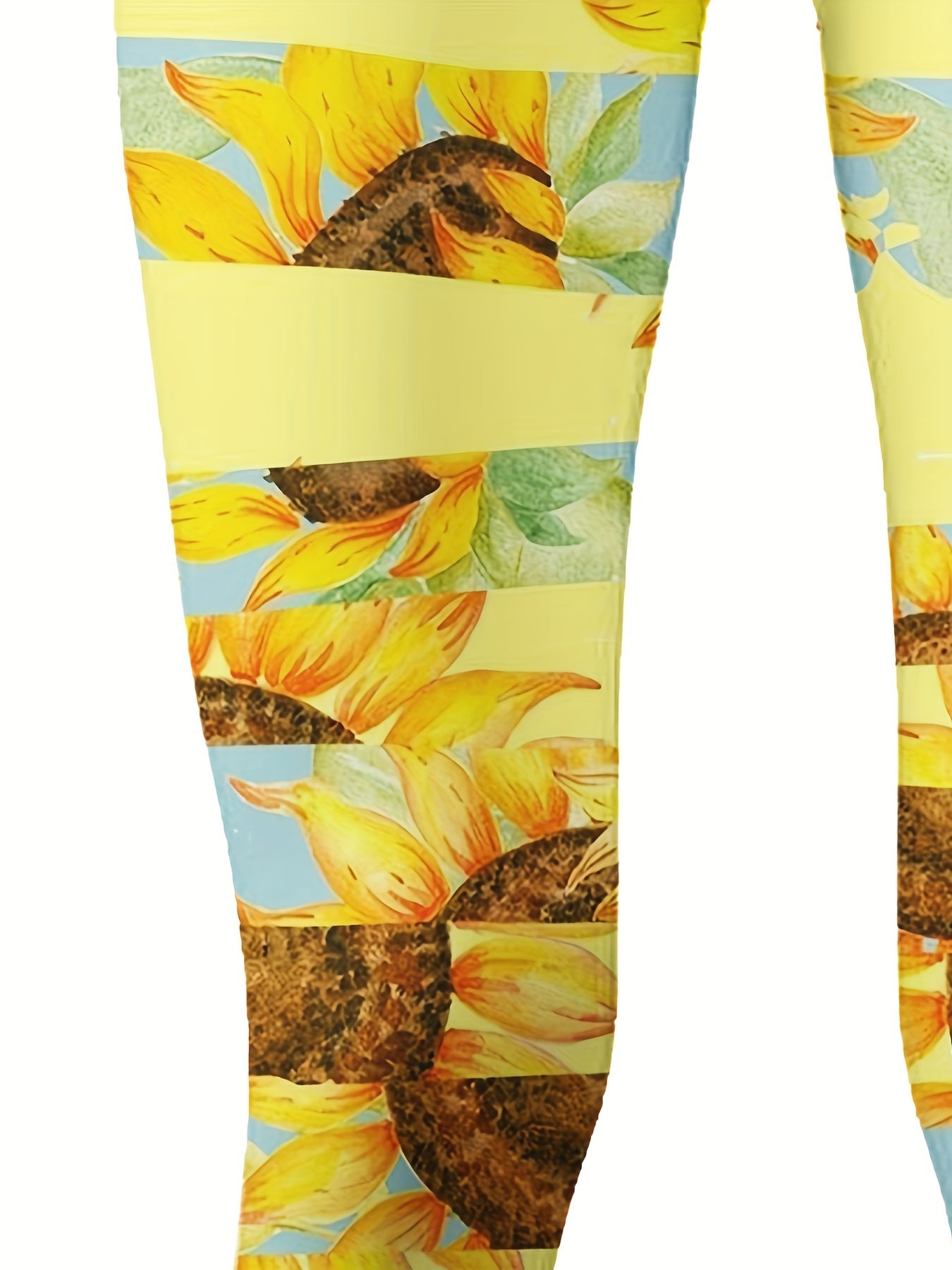 Sunflower Graphic Leggings Girls Thick Leggings Fall Winter Gift