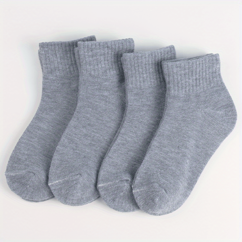 4 Pairs Kid's Sports Socks High Elastic Crew Socks