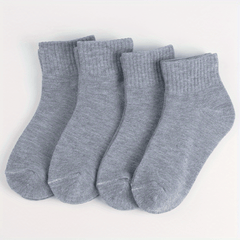 4 Pairs Kid's Sports Socks High Elastic Crew Socks