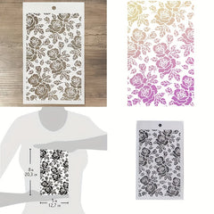 DIY Layering Stencils Painting Scrapbooking Rose Flowers Template