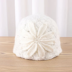 Women's Floral Skull Knitted Beanie Hat