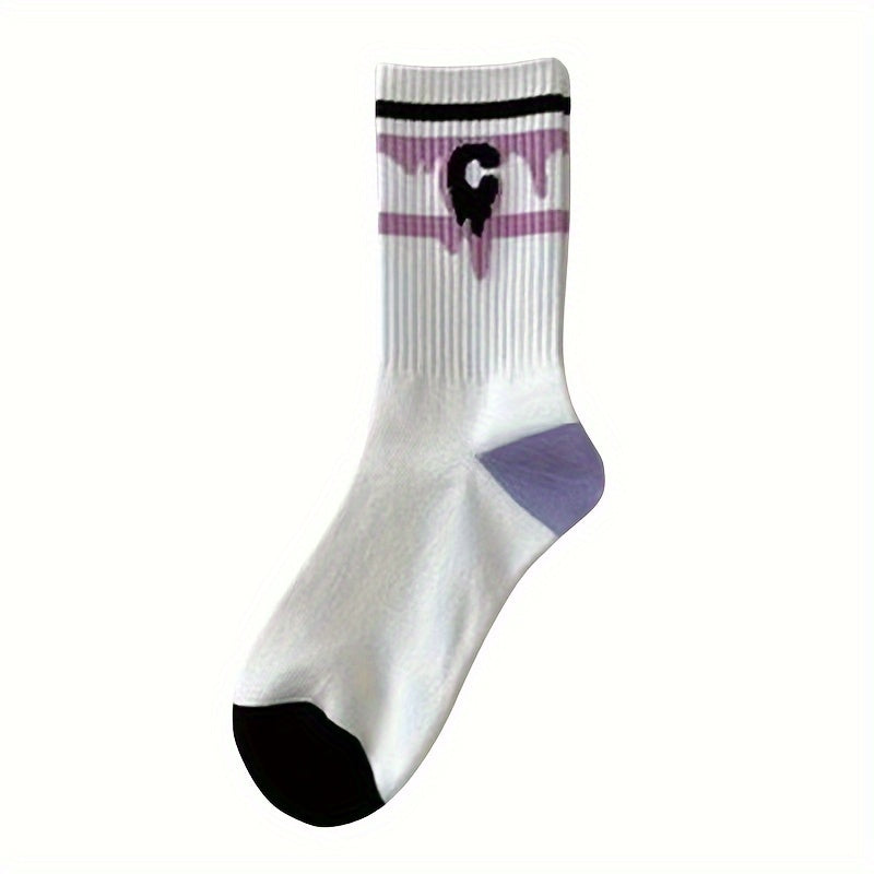 7 Heart Print Socks Women's Stockings & Hosiery