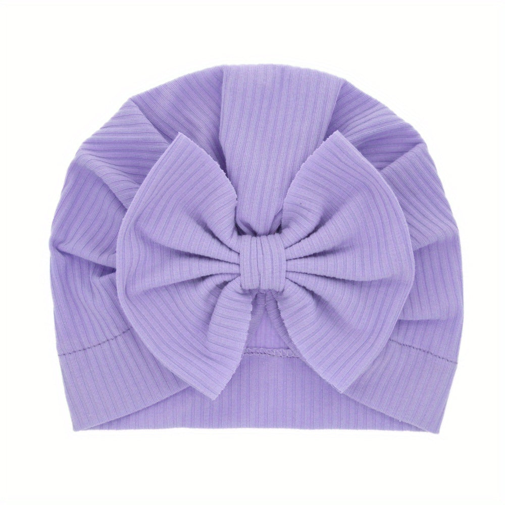 Baby Girl Bow Cotton Pullover Hat Warm Kids Hat