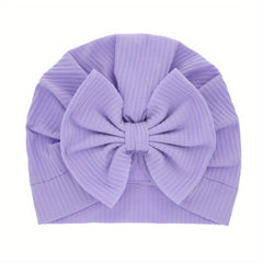 Baby Girl Bow Cotton Pullover Hat Warm Kids Hat