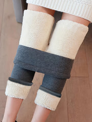 High Waist Fleece Thermal Leggings for Women