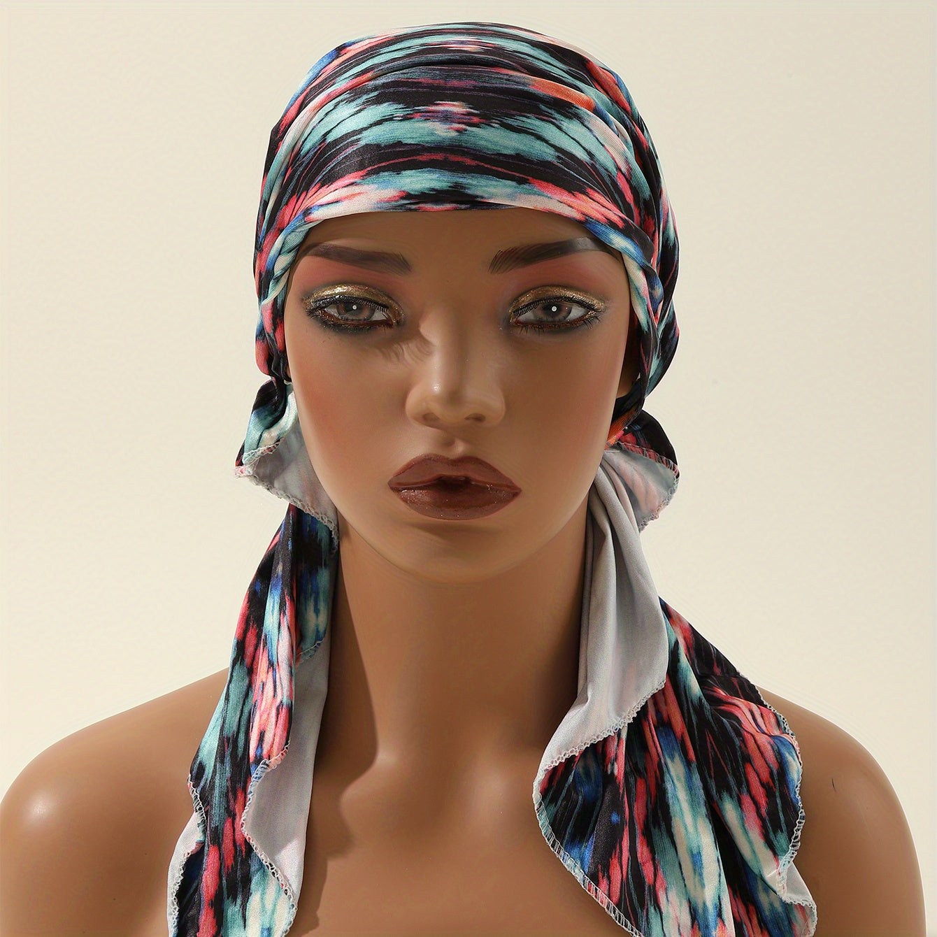 Boho Paisley Print Turban Cap Head Scarf Vintage Elastic Headwraps