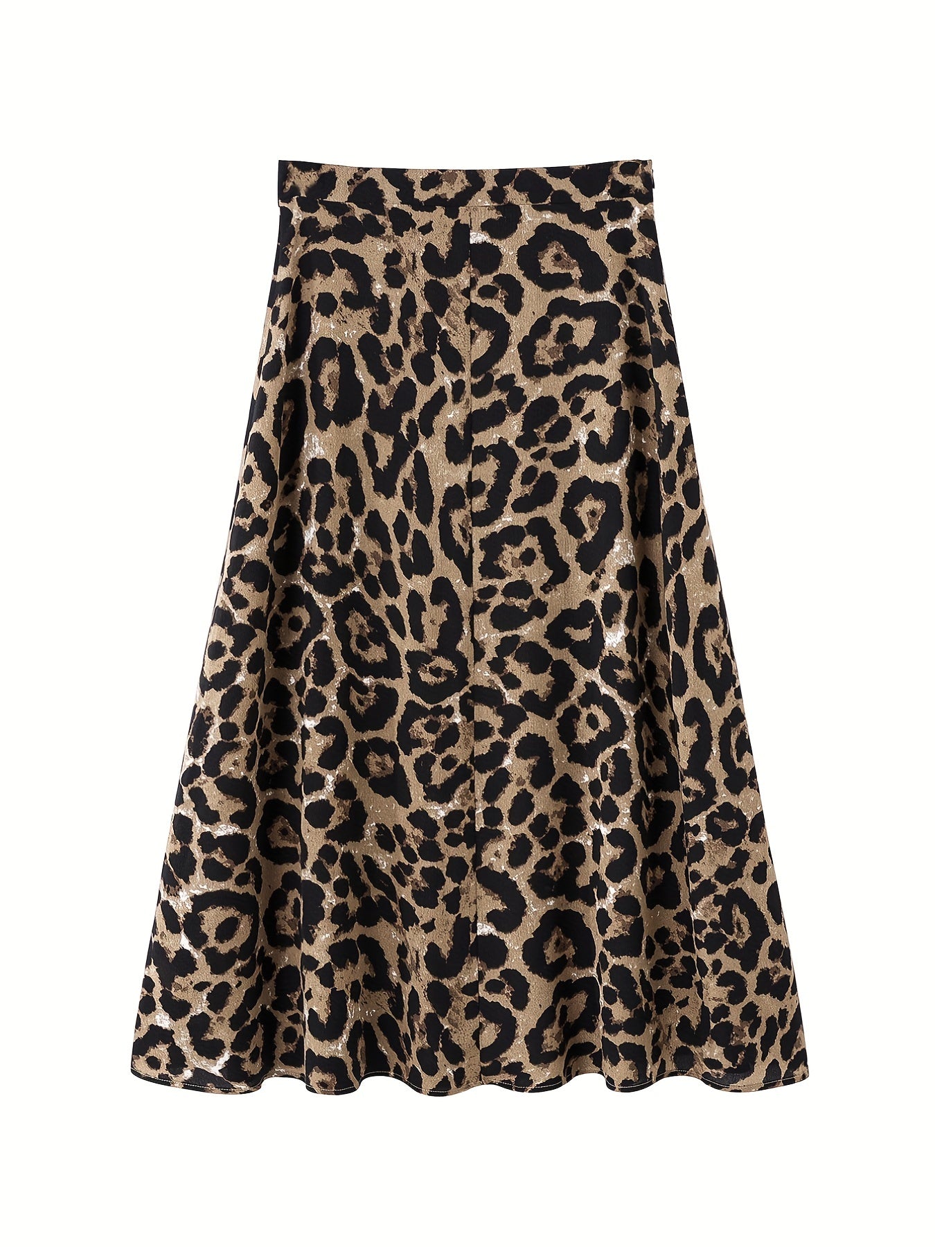 Leopard Print High Waist Split Skirt Sexy Skirt For Spring & Summer