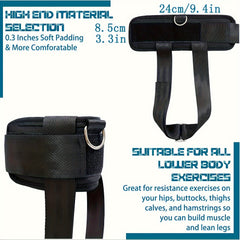Adjustable Ankle Strap Dumbbell Lifting Foot Buckle Exercise Accessory
