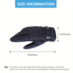 Men's Windproof Outdoor Velvet Warm Gloves for Skiing and Riding