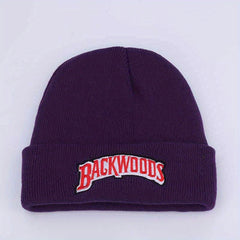 Letter Embroidery Beanie Unisex Warm Elastic Casual Skull Cap