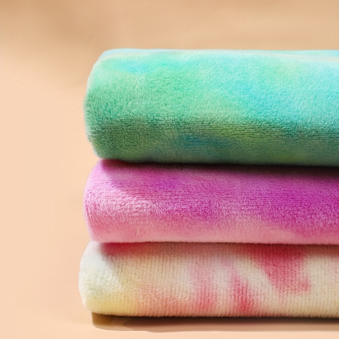 Crystal Soft Tie dye Short Plush Fabric for DIY Clothing