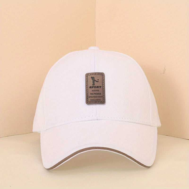Label Patch Golf Baseball Cap Lightweight Dad Hat Solid Casual Sun Hat