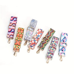 Floral Pattern Adjustable Shoulder Strap Colorful Purse Strap