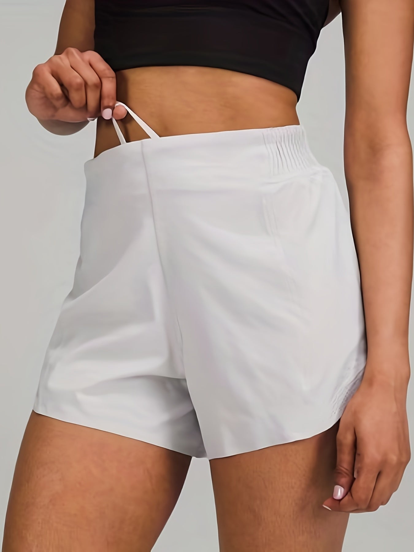 Solid Casual Summer Shorts With Pockets Women's Clothing