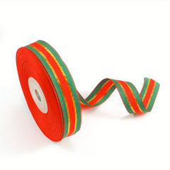 22m Christmas Red & Green Ribbon Flower Packaging Ties DIY Bow Cake Decoration