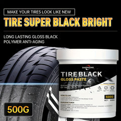 500g Car Tire Blackening Polish Increase Gloss Wheel Hub Cleaning