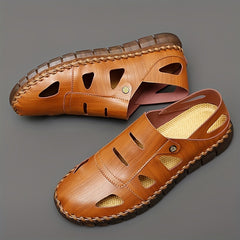 Men's Durable Slip-on Sandals with Stitch Detail