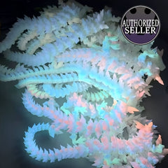 Glowing 3D Dragon Figurines Green Yellow Plastic Fantasy Collectibles Halloween